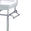 Whitehaus Console W/ Integrated Rctnglr Bowl W/ Widespread Hole Drill, Chrm Leg S WHV024-L33-3H-C